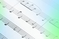 Closeup photo of musical sheet paper