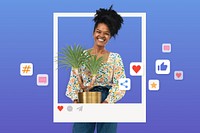 Plant lady on social media
