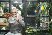 Retirement Cafe Pensioner Leisure Rest Man Concept
