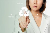 Recycle icon, sstainable business  remix