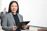 Confidence Asian business woman  remix