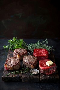 Steaks food beef meat.