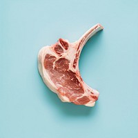 Pork chop mutton food meat.