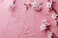 Pink color background architecture building blossom.