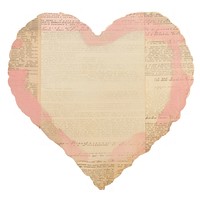 Heart shape newspaper ripped paper text person human.