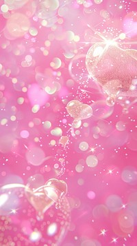 Pink background glitter blossom flower.