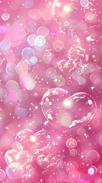 Pink background bubble art graphics.