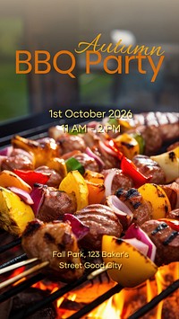 BBQ party Instagram story template
