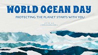 World ocean day blog banner template