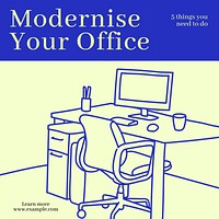 Modern office Instagram post template