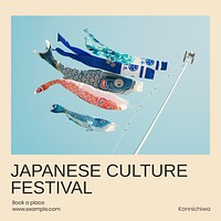 Japanese culture festival Instagram post template