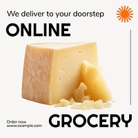 Online grocery Instagram post template