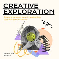 Creative exploration Instagram post template  