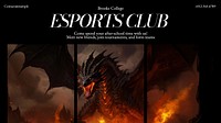 Esports club blog banner template