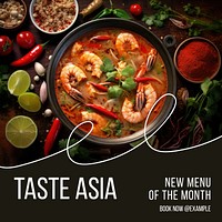 Taste asia Instagram post template