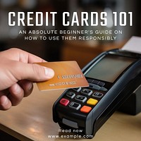Credit card guide Facebook post template