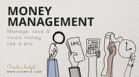 Money management blog banner template