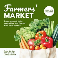 Farmers market Instagram post template