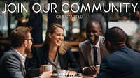 Join our community blog banner template