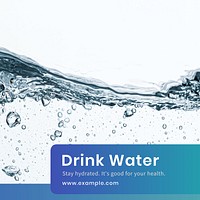 Drink water Instagram post template