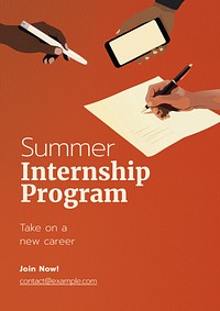 Summer Internship poster template