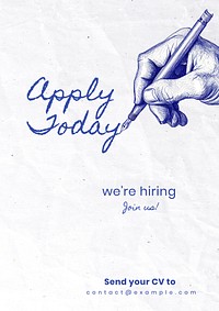 We're hiring poster template