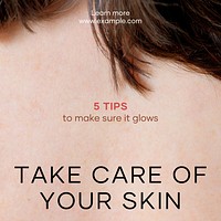 Skincare Instagram post template