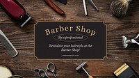 Barber shop blog banner template