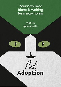 Pet adoption poster template