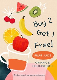 Orange juice poster template