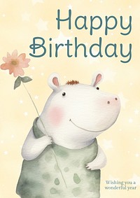 Happy birthday poster template