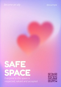 Safe space poster template