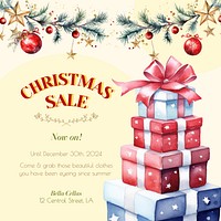 Christmas sale Facebook post template
