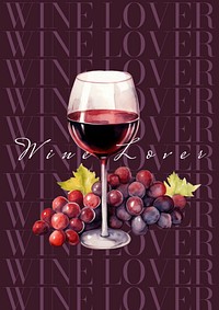 Wine lover poster template
