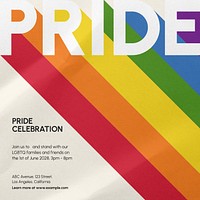 Pride month celebration Instagram post template