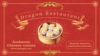 Chinese restaurant blog banner template