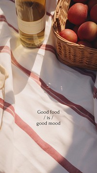 Good food  quote Facebook story template