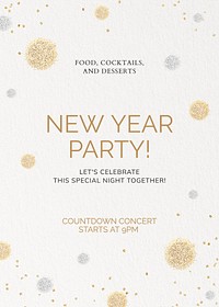 New Year party poster template