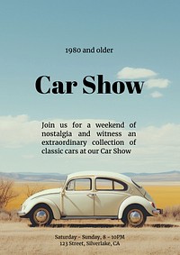Car show poster template