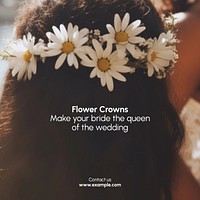Flower crowns Facebook post template