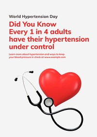 Hypertension facts poster template