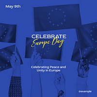 Europe Day Instagram post template