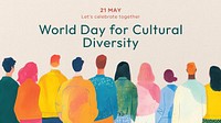 Celebrate diversity blog banner template