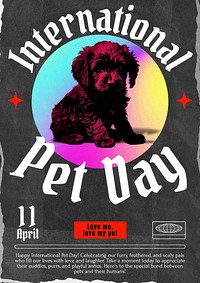 International pet day poster template