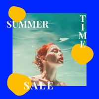 Summer time sale Instagram post template