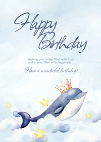 Happy birthday greeting card template