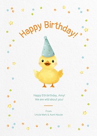 Happy Birthday greeting card template