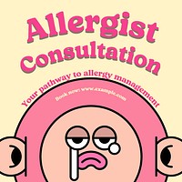 Allergist consultation Instagram post template