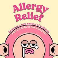 Allergy relief Instagram post template