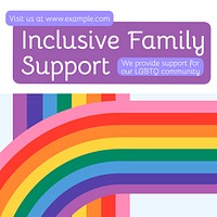 Inclusive family support Instagram post template